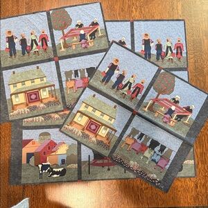 RJR “Almost Amish” Quilt fabric pieces - 3 pieces as shown in photo 2,3 & 4